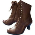 thumbnail image 6 of Retro Women's Boots - Lace-Up Design with Comfortable Chunky Heel, Fall/Winter Dressy, 6 of 10