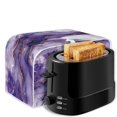 thumbnail image 6 of Yuyamidu Purple Marble Stripes Toaster Cover Wide Slot Toaster Oven Dustproof Cover Stain Resistant Small Appliance Cover Kitchen Decoration for 2 Slice Toaster, 6 of 7