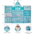 thumbnail image 5 of Son Gifts from Dad Mom,to My Son Doubleside Wearable Hoodie Blanket Gift, Christmas Birthday Graduation Adult Gifts for Son, I Love You Son Sherpa Couch Blanket Hoodie Gift, 47"x 72", 5 of 6