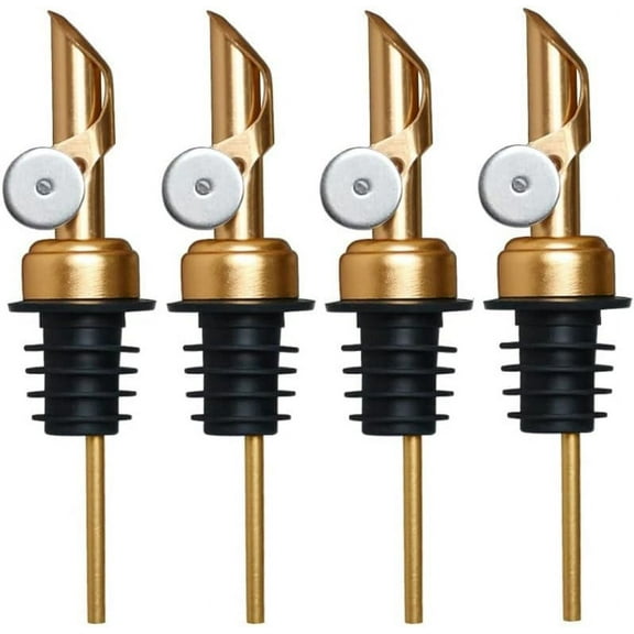 Stainless Steel Pourers, Flip Olive Oil Dispenser Spout, Balsamic Vinegar Pour Spouts 4Pcs