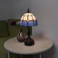thumbnail image 7 of Kiven Cordless Table Lamp, Dimmable Bedside Lamps for Nightstand with Glass Lampshade, Tiffany-Style Rechargeable Desk Lamp for Reading Home Decor Bedside,1-Light, 7 of 7