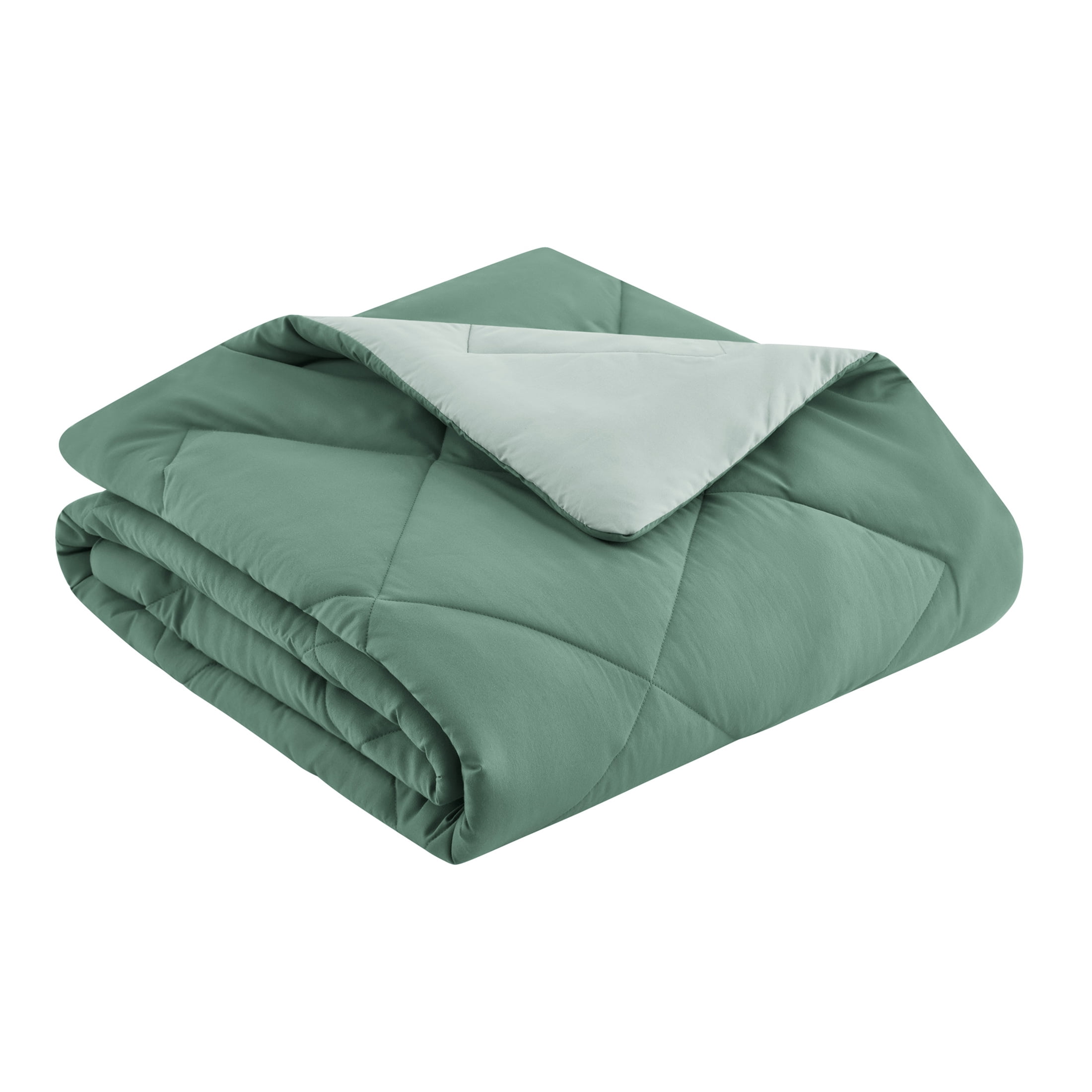 Mainstays Twin/Twin XL Comforter, All-Season Reversible Microfiber, Light Green