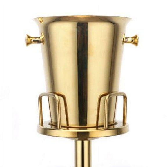 Floor Standing Champagne Ice Bucket Stainless Steel Gold Wine Cooler Bar Drinks