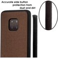 thumbnail image 3 of IBAOLE Canvas Rubberized Texture Plastic Phone Case Compatible with Huawei Mate 20 Pro. Dark Blue Brown, 3 of 4