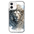thumbnail image 1 of MUNDAZE Apple iPhone 12 Abstract Lion Sculpture Shockproof Clear Hybrid Protective Phone Case Cover, 1 of 6