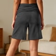 thumbnail image 5 of Gunia Plus Size Womens Shorts Lightweight Solid Blend Yoga Shorts Casual Fitness Gym Shorts Women Grey M, 5 of 5