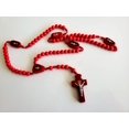 Most precious blood of christ red wood rosary. Sangre de Cristo Rosario