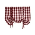 thumbnail image 6 of Buffalo Check Plaid Gingham Custom Fit Farmhouse Window Curtain Tie Up Shades - Assorted Colors, 6 of 8