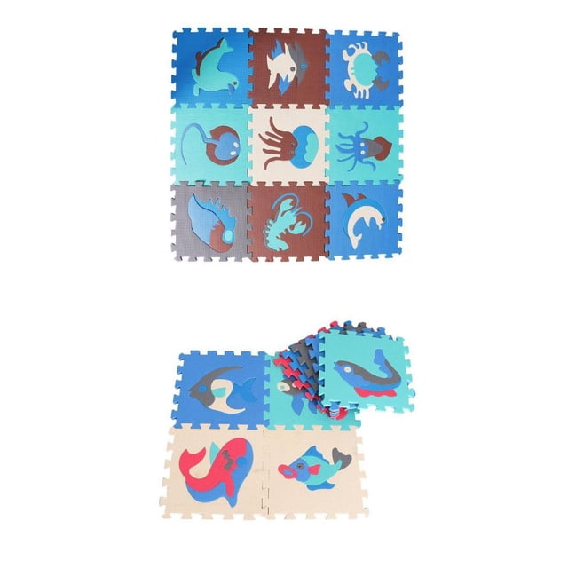 2set Eva Alfombras De Juego De Piso De Espuma Suave Entrelazadas Azulejos Niños Guardería Rompecabezas Zulema Estera de juego de rompecabezas para niños