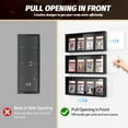 thumbnail image 5 of 3 Pack Card Display Case, Trading Card Display Frame Wall Mount, Graded Sports Card Display for Trading Card Collection Black, 5 of 8