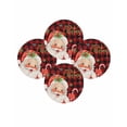 thumbnail image 7 of 13 Inch Round Placemats Set of 4, Red Plaid Christmas Non Slip Heat Insulation PP Table Mats, Santa Xmas Snowflake Farmhouse Washable Place Mats for Kitchen Dining Party Table Decor, 7 of 7