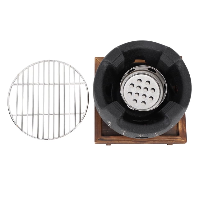 Mini Parrilla Para Barbacoa, Parrilla Portátil De Estilo Japonés De Calentamiento Rápido, Mini Parrilla Para Barbacoa Con Calentamiento Uniforme Y Estufa De Carbón Redonda