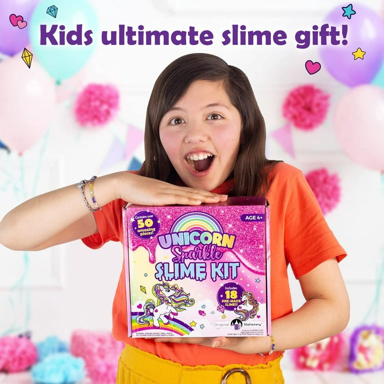 The Thoughts of Fun Co. Princess Slime Kit for Girls - DIY Ultimate Slime Maker Experience for Kids 7 8 9 10+ Year Old - Party Favors Best Girl