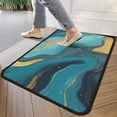 thumbnail image 4 of Blue and Gold Marble Wave Art Pattern Door Rugs,Washable Non Slip Door Mats Indoor,Decorative Door Mats,Entry Mat Indoor for Entrance,Bedroom,Kitchen,Bathroom,30"x17", 4 of 6