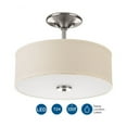 thumbnail image 6 of Progress Lighting Inspire 1-Light LED Semi-Flush Mount, Brushed Nickel, Linen Shade, 6 of 6