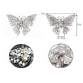 thumbnail image 3 of ALILANG Silvery Tone Crystal Rhinestone Hollow Out Butterfly Brooch Pin, Aurora Borealis, 3 of 4