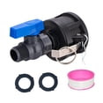thumbnail image 3 of IBC TOTE Connector IBC TOTE Tank Adaptador Fácil de Instalar Adaptador de Tanque de Agua con Válvula de Bola Versátiles IBC IBC Tote Accesorios, 3 of 9