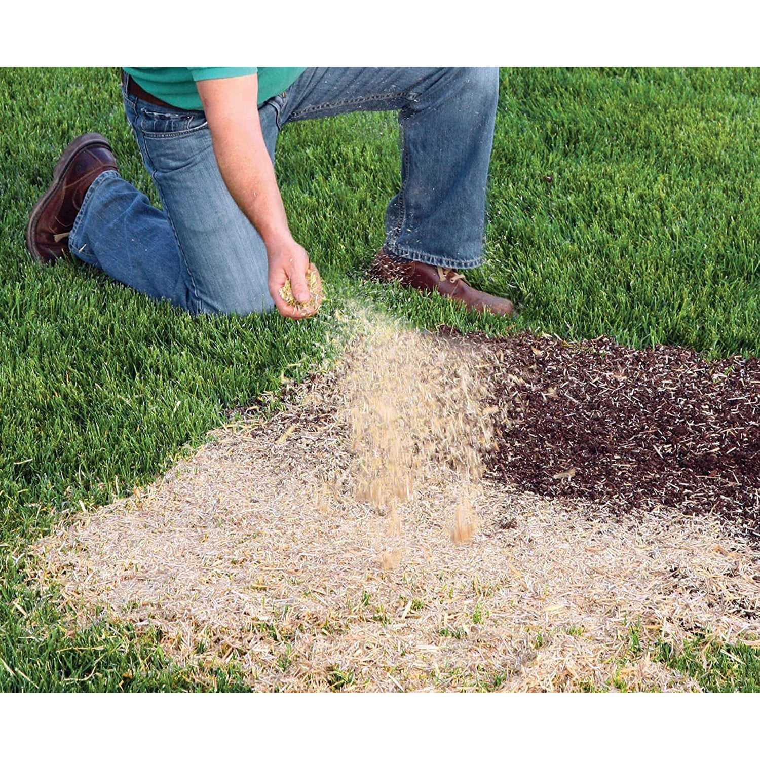 Straw Seeding Mulch with Tack - Biodegradable Organic Processed Straw – 2.5 CU FT Bale (Covers up to 500 sq. ft.) (3 Pack)