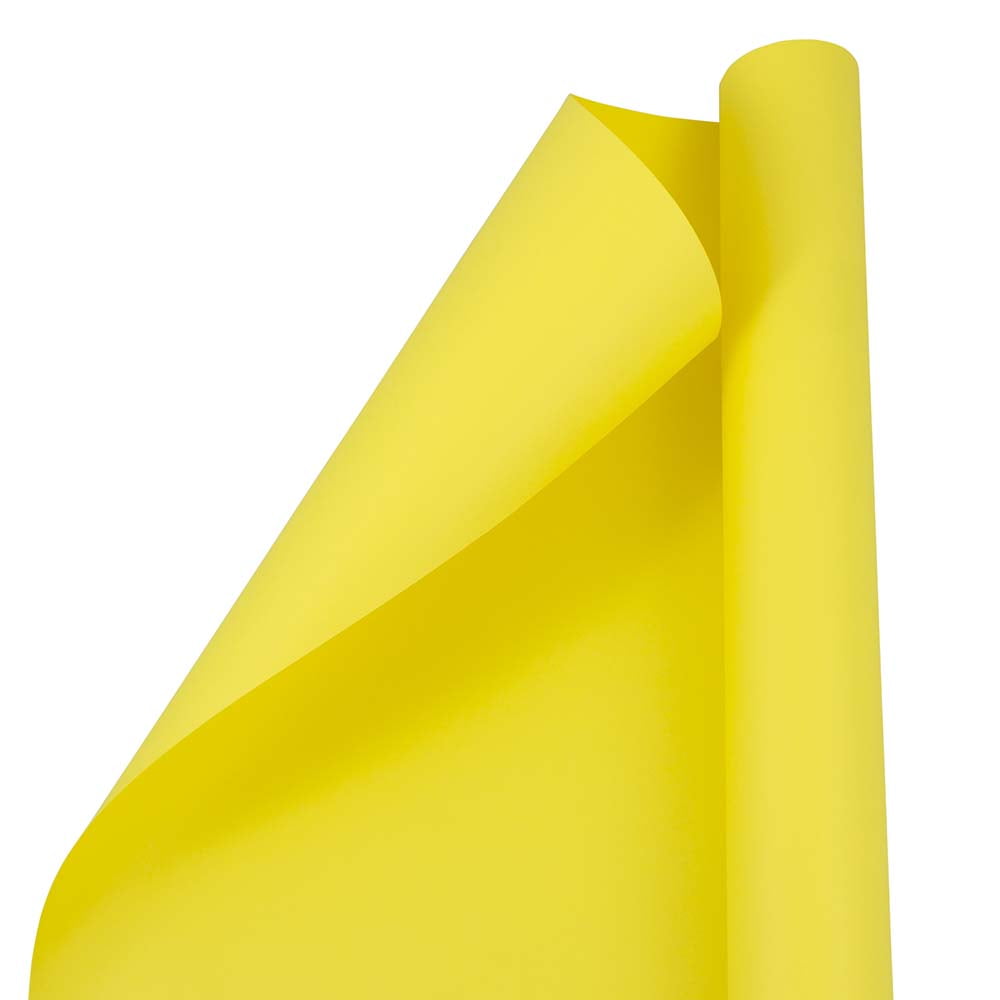 JAM Yellow Matte Wrapping Paper, 25 Sq ft, All Occasion, 1/Pack
