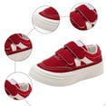 thumbnail image 6 of Kids Sneakers Boys Girls Fashion Color Block Hook and Loop Flat Walking Shoes Casual Slip on Running Athletic Shoes Red 1.5 Big Kid, 6 of 6