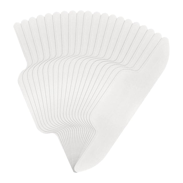 20 Piezas Forro Absorbente para Gorra Protector de Sudor para Sombrero Almohadillas Autoadhesivas de Tela No Tejida para Gorras Deportivas Adecuado Pa Blanco