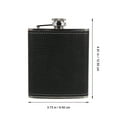 thumbnail image 5 of MEIBUTYUP Portable Black Stainless Steel Hip Flask for Outdoor Use, Travel, Camping, Hiking - 1 Set, 5 of 6