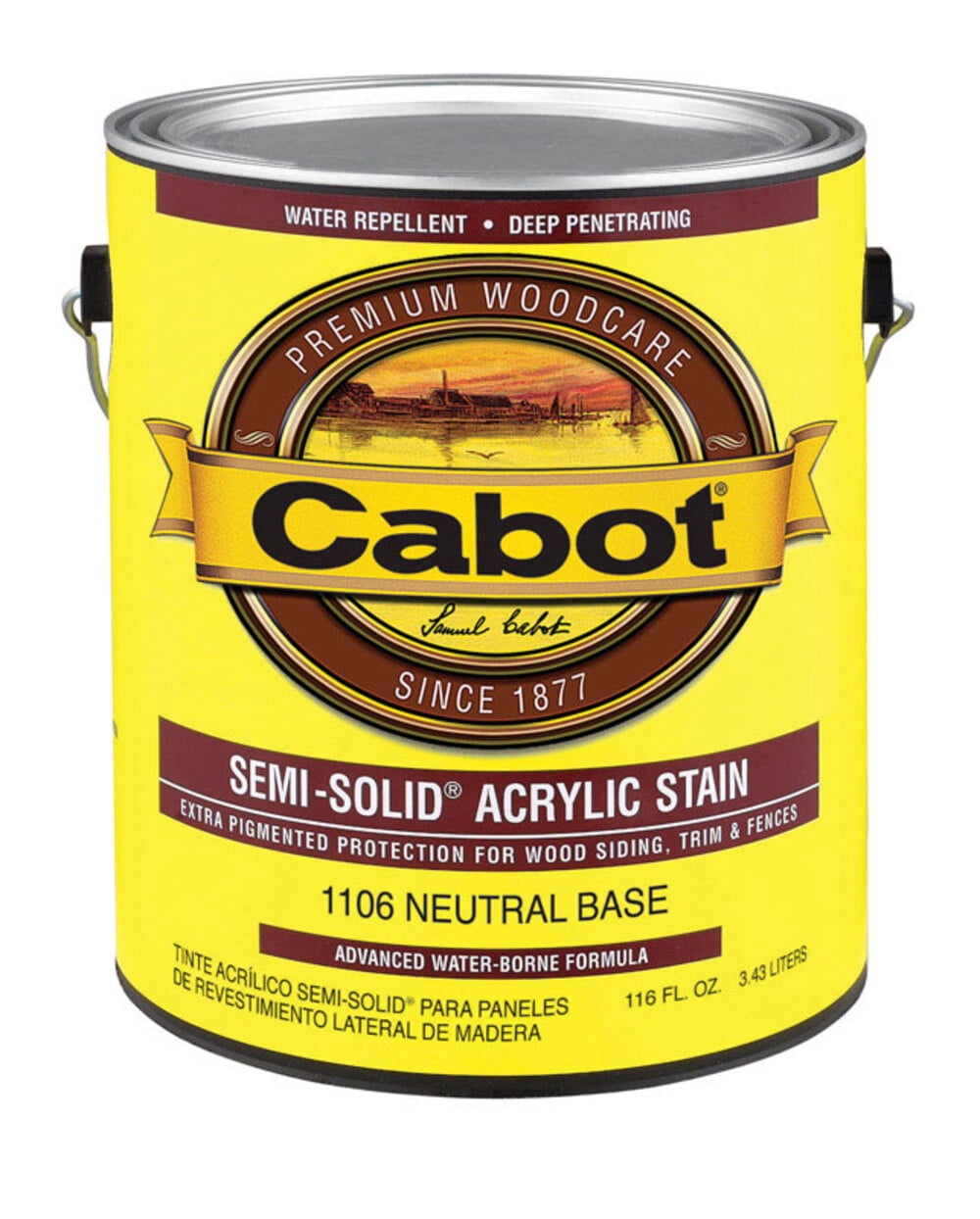 Cabot/Valspar 1106-07 Siding Stain, Neutral Base, Exterior, Semi Solid, Water-Based, 1-Gal.