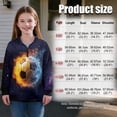 thumbnail image 7 of Uorisanigo Kids Girls Sweatshirt School Long Sleeve Pullover Top Oversized Fire Soccer Ball Quarter Zip Pullover Sweatshirts Casual Essentials Half Zipper Crop Tops Fall Clothes, 7 of 7