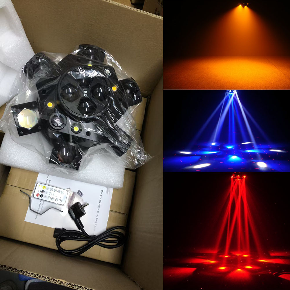 Visual Show Remote Control Disco Light LED Bee Eyes RG Laser Stage Light with Strobe Wash Beam Effect DJ Equipment For Christmas Party Show