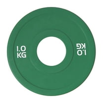 Weight Plate Dumbbell Micro Loading Compact 1kg Green Rubber Iron Home Gym Strength Training Workout