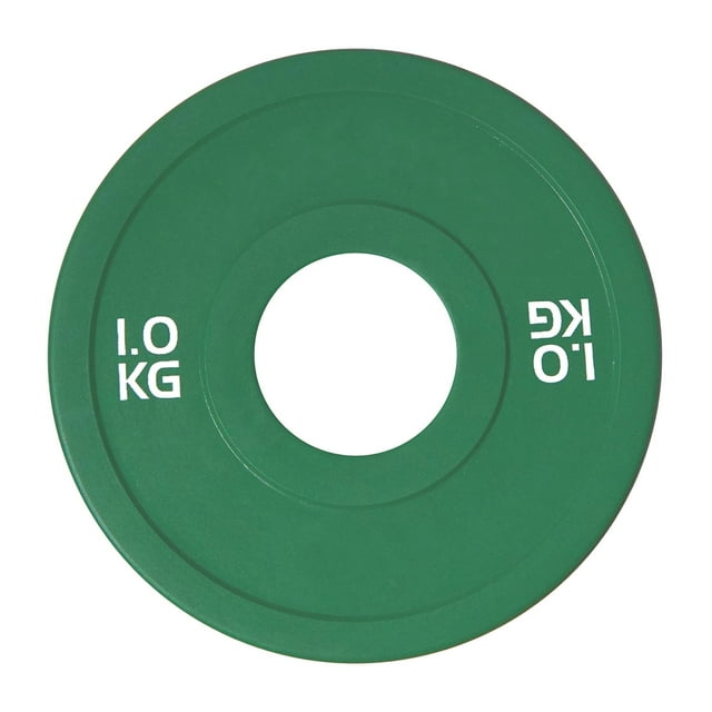 Disco de peso fraccional Fácil de transportar Disco compacto de cambio pequeño Discos de barra Verde 1kg