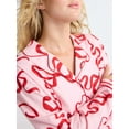 thumbnail image 4 of Joyspun Women's Long Sleeve Flannel Sleep Top and Pants Pajama Set, 2-Piece, Sizes XS-3X, 4 of 6