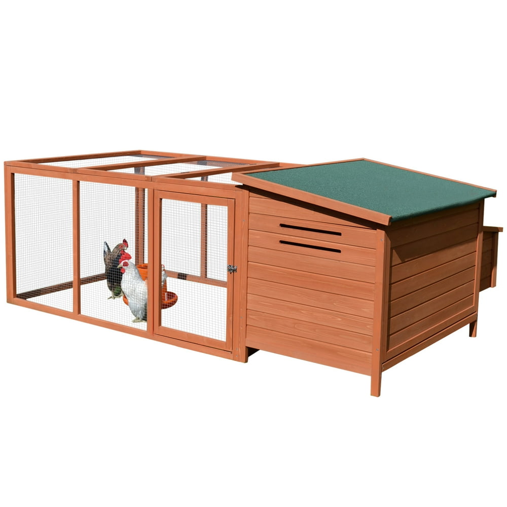 PawHut 87" Deluxe Chicken Coop Wooden Hen House Rabbit Hutch Poultry ... - B0f707e9 B9c5 46e8 Ba6e 2aeef55b4Db1.e241fD331eD0b2662D9c128803bcafD3