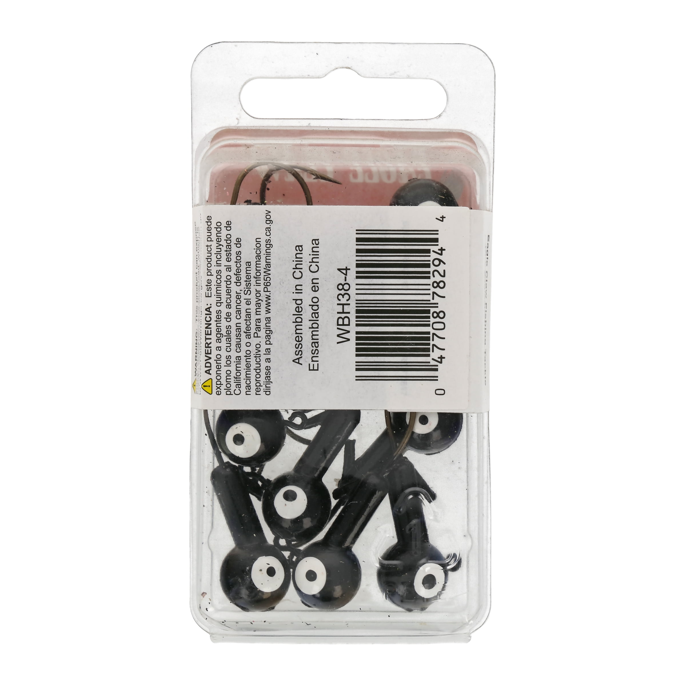 Tête de gabarit à bille Eagle Claw WBH38-4, 3/8 oz, 10 pk, NOIR
