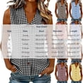 thumbnail image 2 of cocolona Womens Summer Plaid Tank Tops Collar Sleeveless Button Shirts Trendy Casual Slim Fit Blouses, 2 of 6
