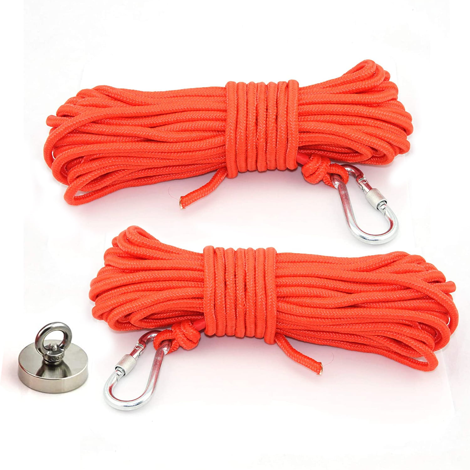 20M Rope with Hook Fishing Base Deep Sea Neodymium Recover Salvage Magnet Metal 