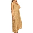 thumbnail image 3 of Sakkas Adele Sequin Embroidered Scoop Neck Sleeveless Dress / Cover Up - Sand - One Size Regular, 3 of 5