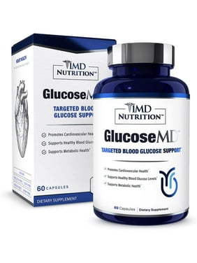 1MD Nutrition GlucoseMD - Blood Sugar Support Supplement | with Patented Cinnamon Extract, Chromium, Berberine | 60 Capsules