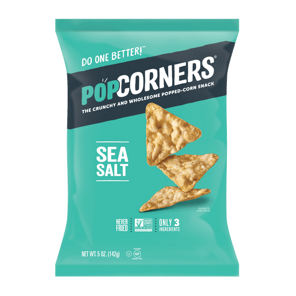Popcorners Sea Salt Popcorn Chips, 5 Ounce 12 per case