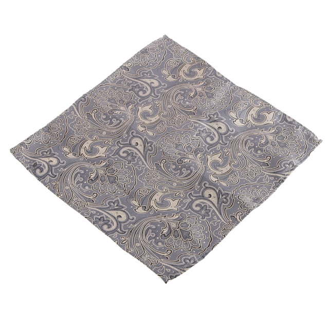 1 Hombres Clásico Peiris Patrón Cuadrado Hankie Hanky Wedding Prom Gris Zulema Pañuelos de pañuelos de los hombres de Peiris