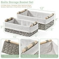 thumbnail image 3 of Sorbus  Storage Wicker Baskets for Baby Room, Bedroom, Nursery, Changing Station, Linens, Diapers, Toiletries-Set of 2 Grey, 3 of 5