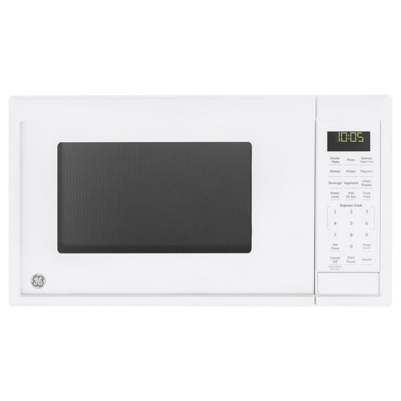 GE® 0.9 Cubic Foot Capacity Countertop Microwave Oven, White, JES1095DMWW