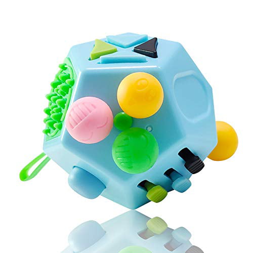 12-Sided Fidget Cube Spinner Desk Toy Children Anxiety Adult Stress Relief Cubes 