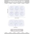 thumbnail image 2 of 6 Pcs Plastic Artist Craft Palettes 6 Well Rectangular Watercolor Oil Palette Painting Tray for Painting Party DIY Craft and Art Painting White, 2 of 3