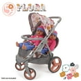 thumbnail image 5 of 509 Crew: Melange Flora - Mabelle Duo Twin Doll Stroller - Accessory For 2 Dolls Up To 18", Foldable Design, Retractable Canopy, Kids Toy, Ages 3+, 5 of 7