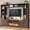Farmhouse Brown + 40" Electric Fireplace, variant on ChVans 103" Large Farmhouse Wall Unit Entertainment Center with Bookshelves, Storage Shelves & Barn Door Cabinet, Rustic Farmhouse TV Stand Media Console Table for Living Room & Home Theater