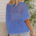 thumbnail image 5 of Giftesty Sweaters for Women Plus Size Women's Summer Five Quarter Sleeve Sexy Hollow Out Pullover Beach Cover Sweater Knitted Sweater, 5 of 8