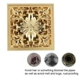 thumbnail image 4 of Desagüe de piso cuadrado de latón antiguo para baño NikouMX, 4 of 8