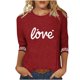 thumbnail image 2 of Xuyuer Abstract Print 3/4 Sleeve Loose Tee - Women's Casual Round Neck 3/4 Sleeve Top for Weekend Farmers Market Visits, Creative Studio Outings, and Relaxed Artistic Daily Wear, 2 of 5