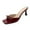 Wine, variant on Women's Mule Sandals With Bow Slip On Low Heels Square Open Toe Sandals For Daily Outdoor Dating Kitten Heels Slides Office Business Casual Women Fashion Sandals Rave Wedding Festival